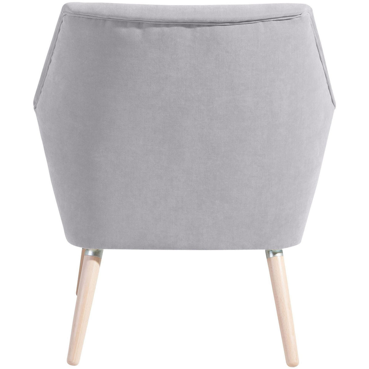 SESSEL Kachka Bezug Veloursstoff Buche natur / silber - Grau, Kunststoff (71/81/67cm) - 58aufmkessel