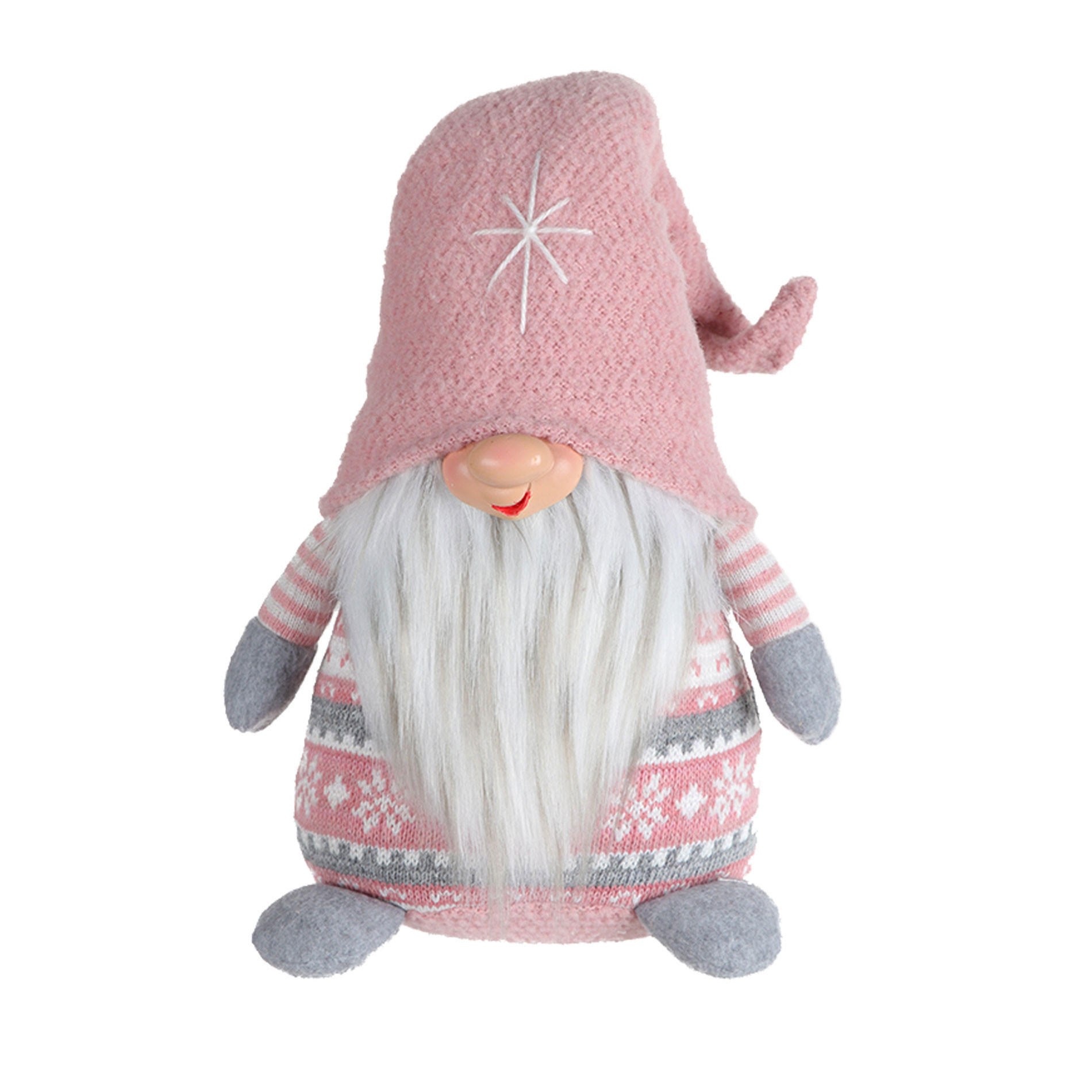 DEKORATIVER WEIHNACHTSZWERG Grau 13/19/31 cm - Grau, Textil (13/31/19cm) - Mobili Rebecca