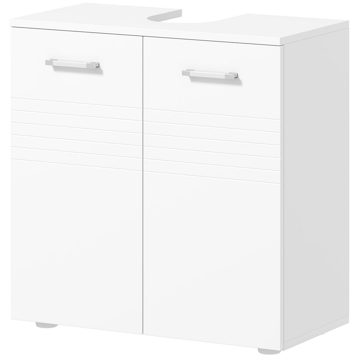 WASCHBECKENUNTERSCHRANK Weiß 1 Stück - Weiß, Kunststoff (60/62.5/30cm) - GiPP