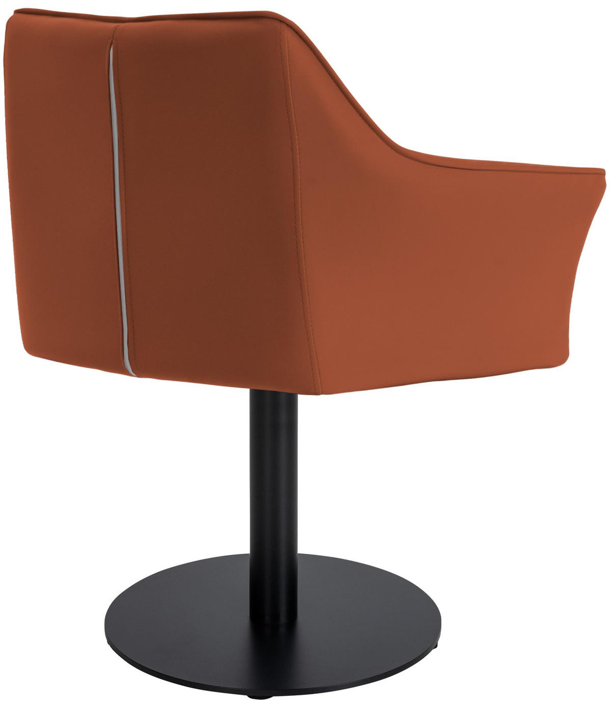 SESSEL Lederlook hellbraun - Hellbraun/Schwarz, Textil/Metall (64/75/48cm) - CLP