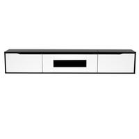 TV-LOWBOARD Schwarz-Weiß 180/35/30 cm - Schwarz, Holzwerkstoff (180/30/35cm) - PANGIVO
