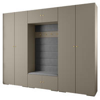 GARDEROBEN-SET 236,7/300/47 - Kaschmir/Goldfarben, Holz/Kunststoff (300/236.7/47cm) - Abiks Möbel
