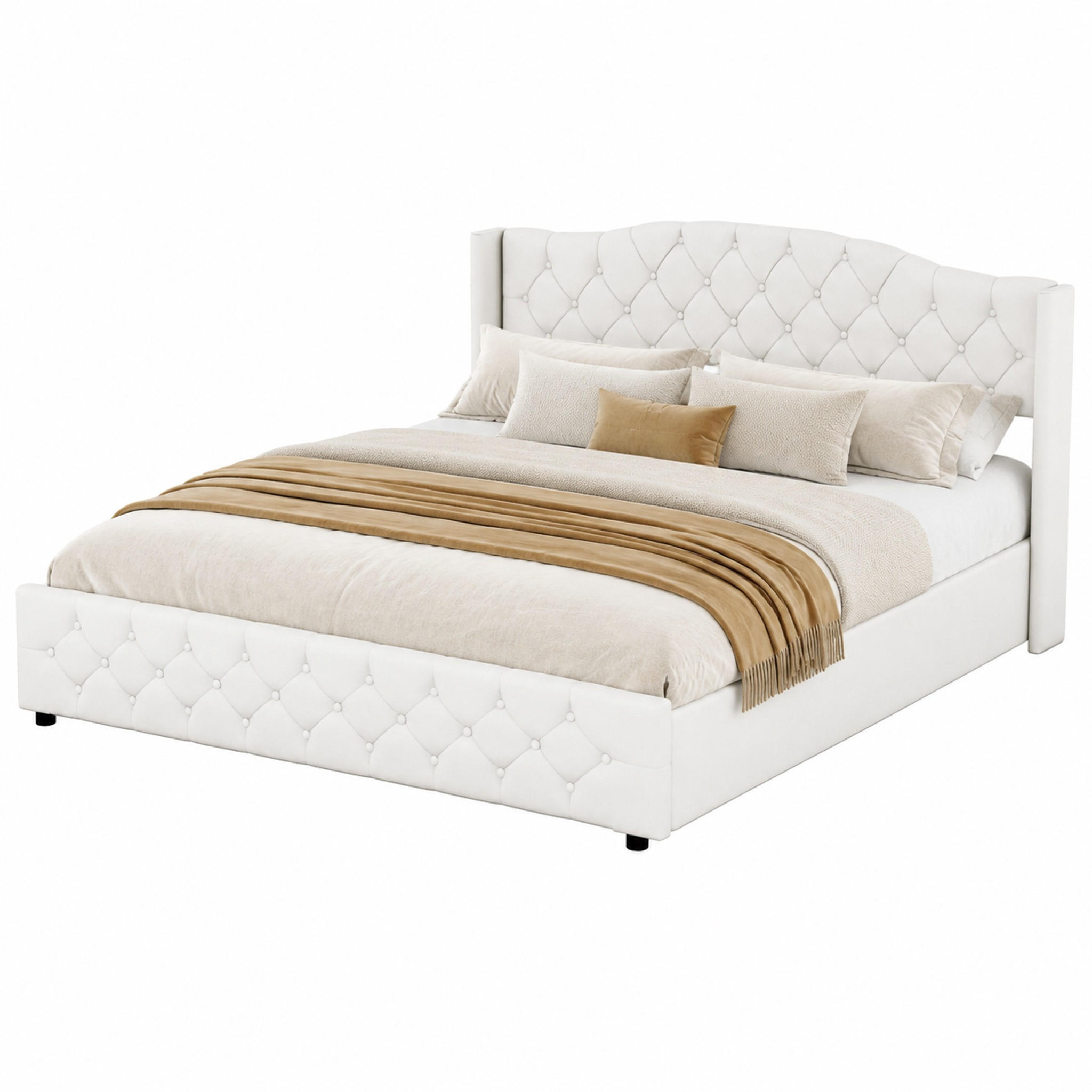 Beauniv Bett Beige 180x200 cm