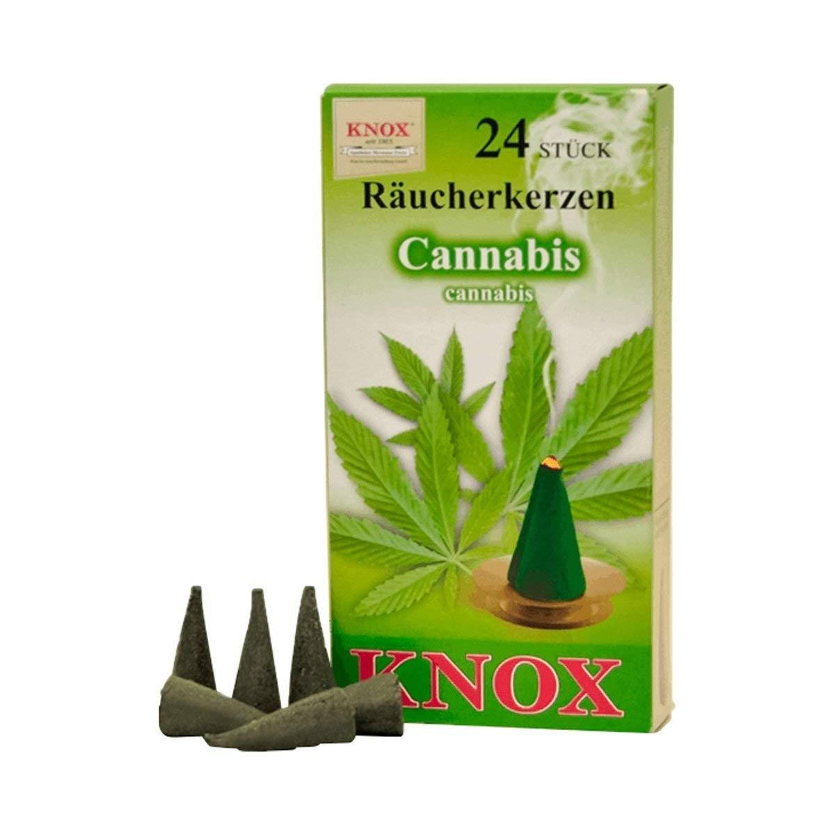 RÄUCHERKERZEN Cannabis 24er Packung - Multicolor, Holz (6.5/2.3/12.5cm)