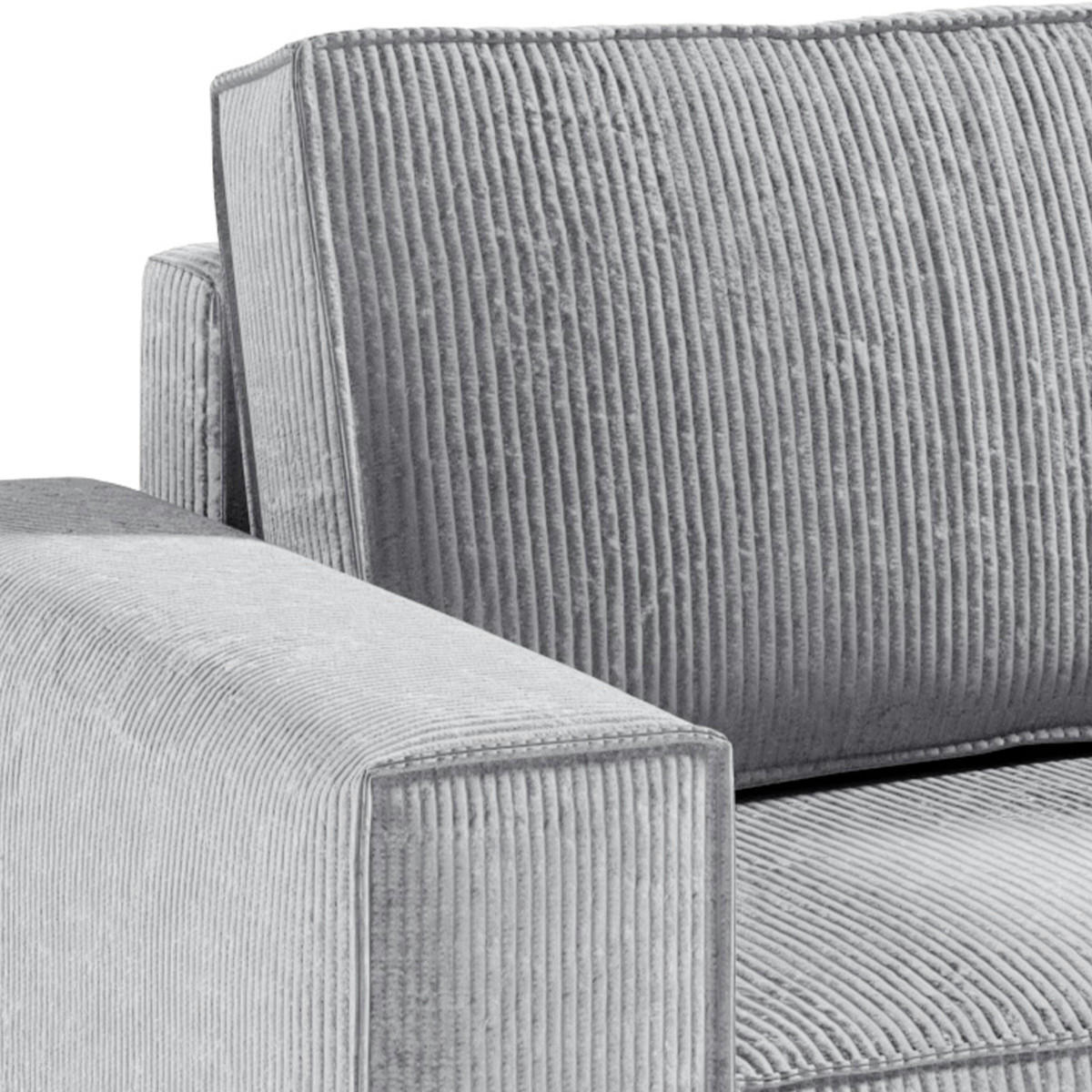 ECKSOFA Isaac 4 Sitzplätze Grau - Grau, Holzwerkstoff (294/185cm) - Petits-meubles