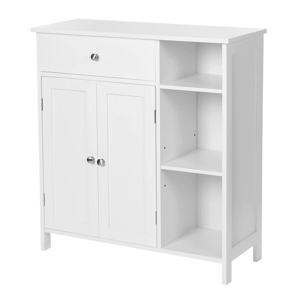 BADEZIMMERSCHRANK AUFBEWAHRUNGSSCHRANK - Weiß, Holzwerkstoff (30/80/75cm) - Hansiro