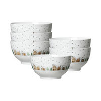 MÜSLISCHALEN Winterdorf weiß ø 15 cm 6er Set - Weiß, Keramik (15cm) - Ritzenhoff Breker