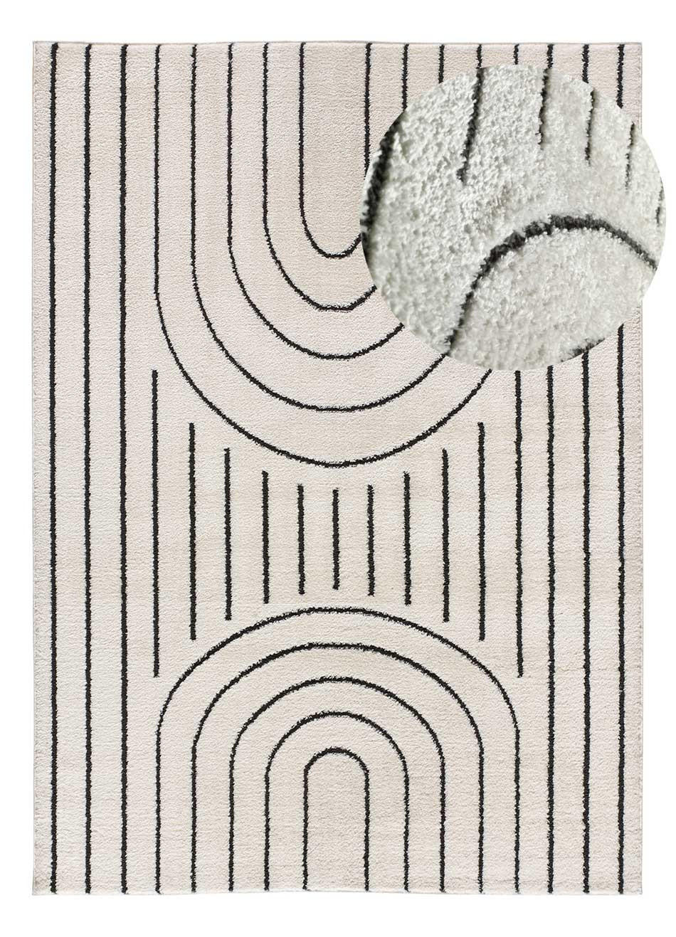 WEBTEPPICH Weiß Geprägt Blanche 120/170 cm - Weiß, Naturmaterialien/Textil (120/170cm) - Atticgo