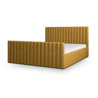 POLSTERBETT CANOVA 140x200 cm mit Bettkästen - Gelb - Gelb, Holz (140/200cm) - MASSENO