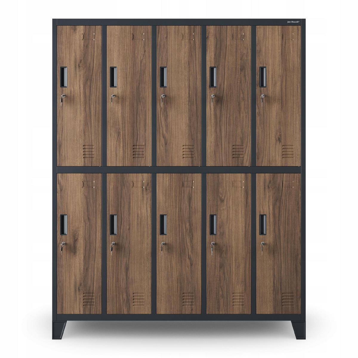 SCHLIESSFACHSCHRANK Bartek - Braun, Metall (136/172/45cm) - Jan Nowak