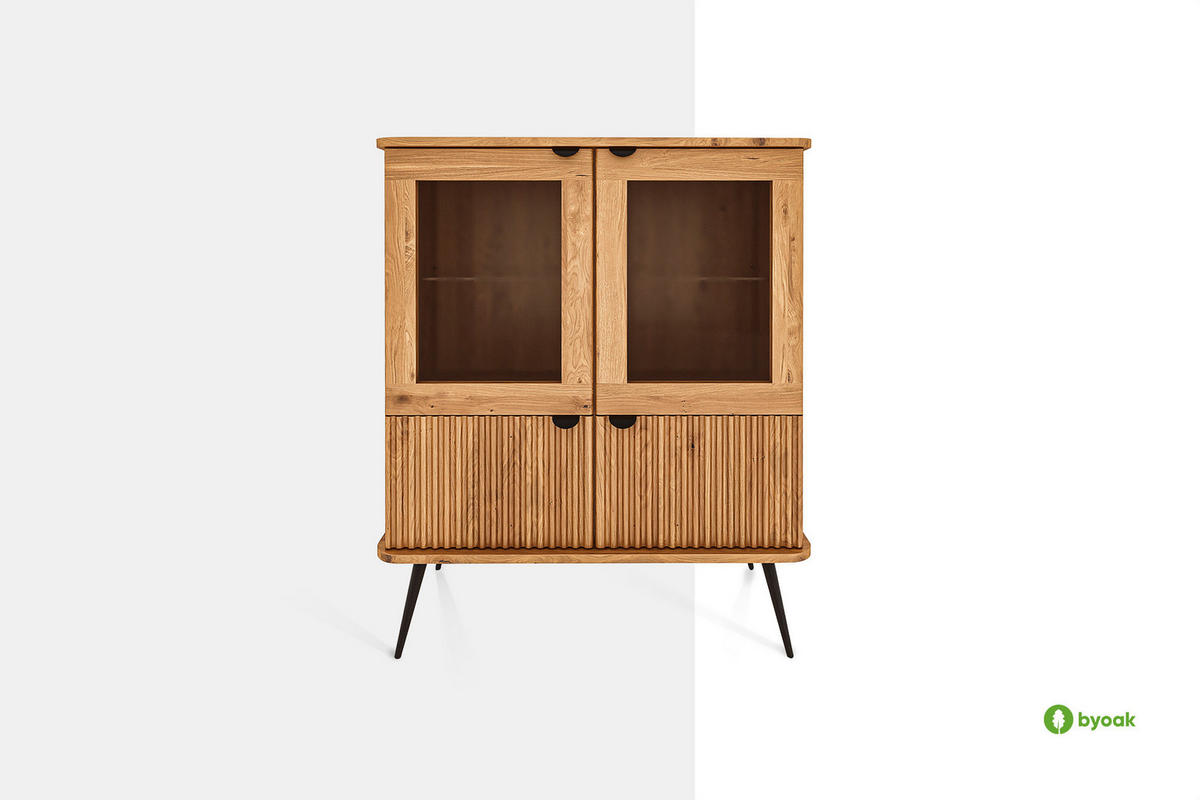ANRICHTE LINA - Kernbuche, Holz (97/117/46cm) - byoak