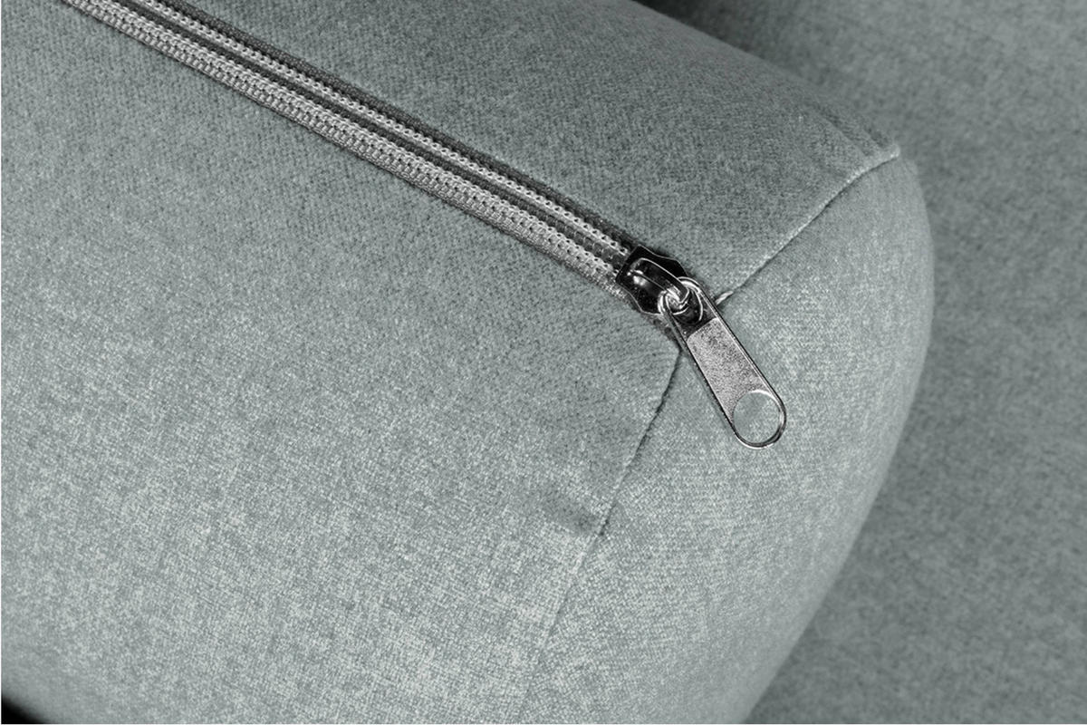 3-SITZER-SCHLAFSOFA ERISO mit weiche Sitzfläche und hohe Rückenlehne, Strukturstoff, mint - Braun/Mintgrün, Textil (220/80/100cm) - KONSIMO®