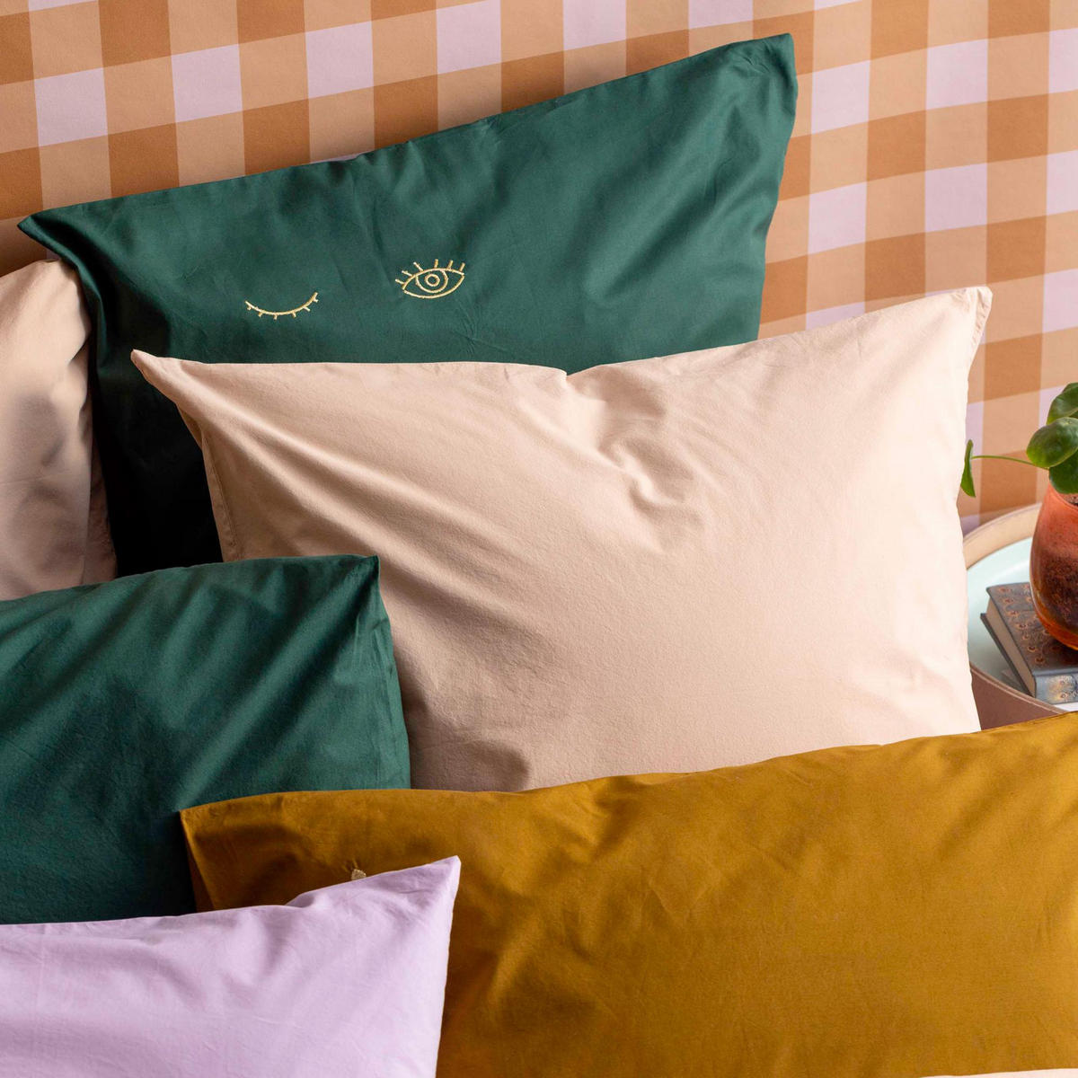 KISSENBEZUG Céleste muskatnuss 65 x 65 cm - Braun, Textil (65/65cm)
