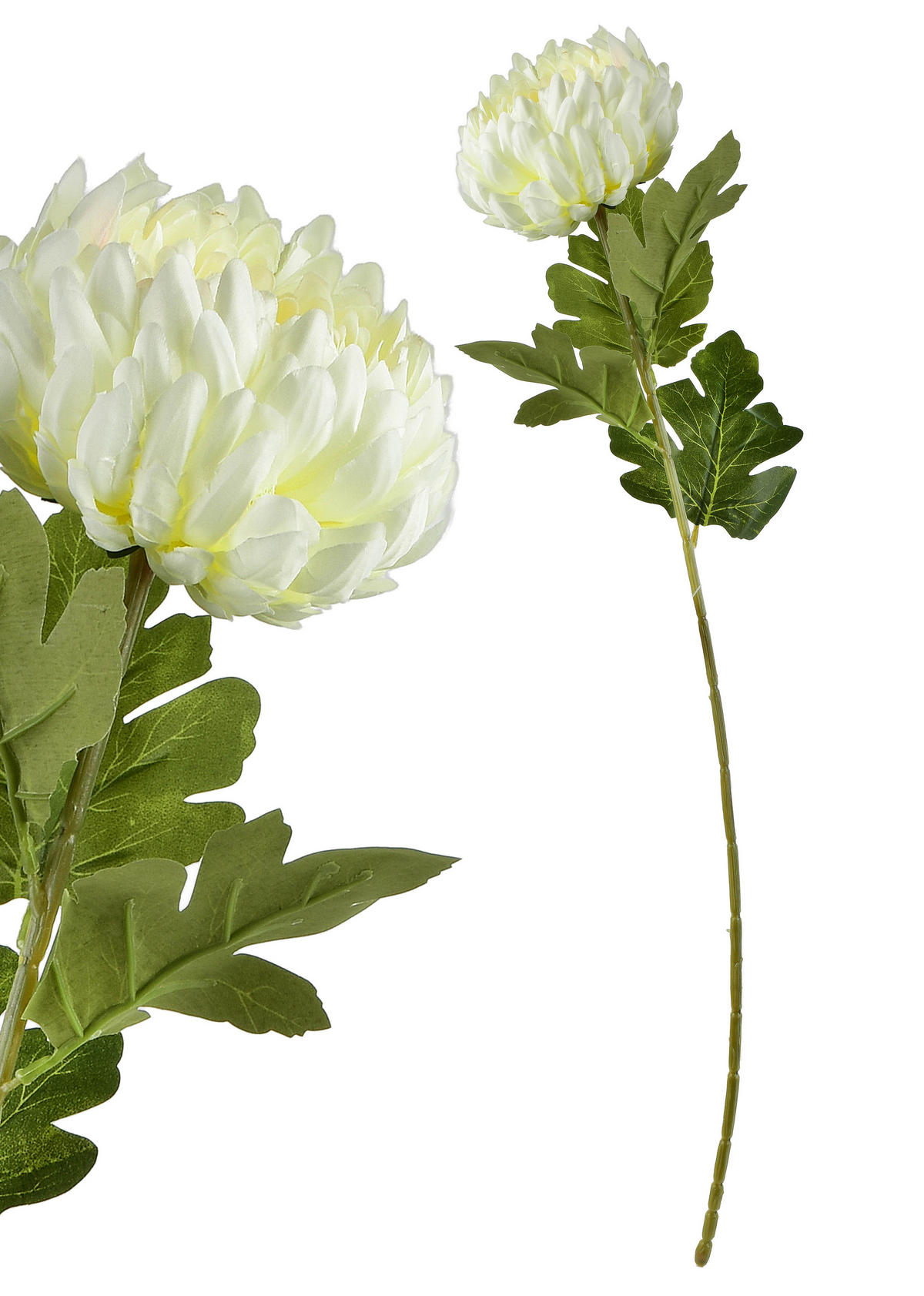 UMĚLÁ CHRYZANTÉMA Viridis - bílá, plast (76cm) - Mondex
