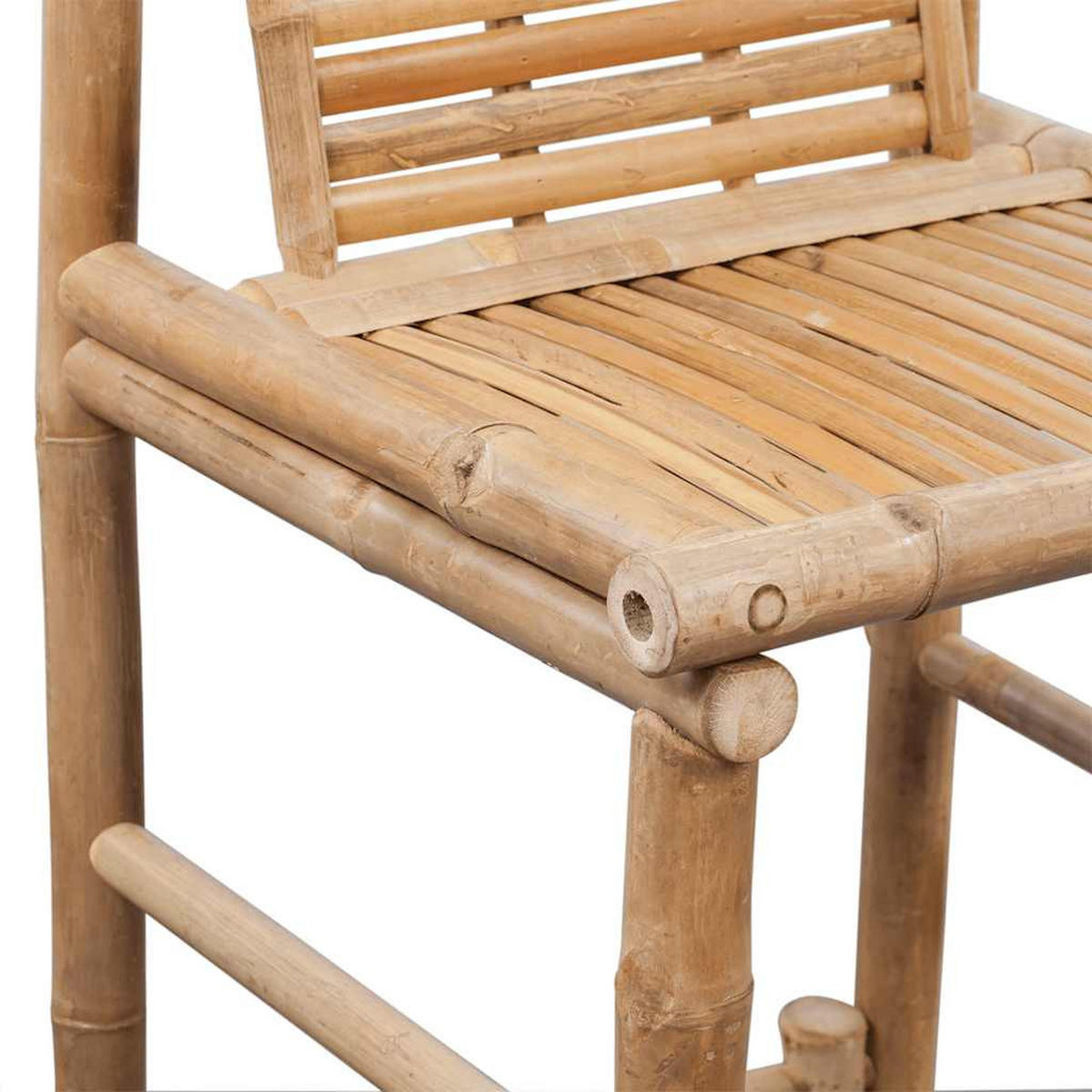 BARHOCKER 2er set Bambus - Braun, Naturmaterialen (53/102/45cm) - vidaXL