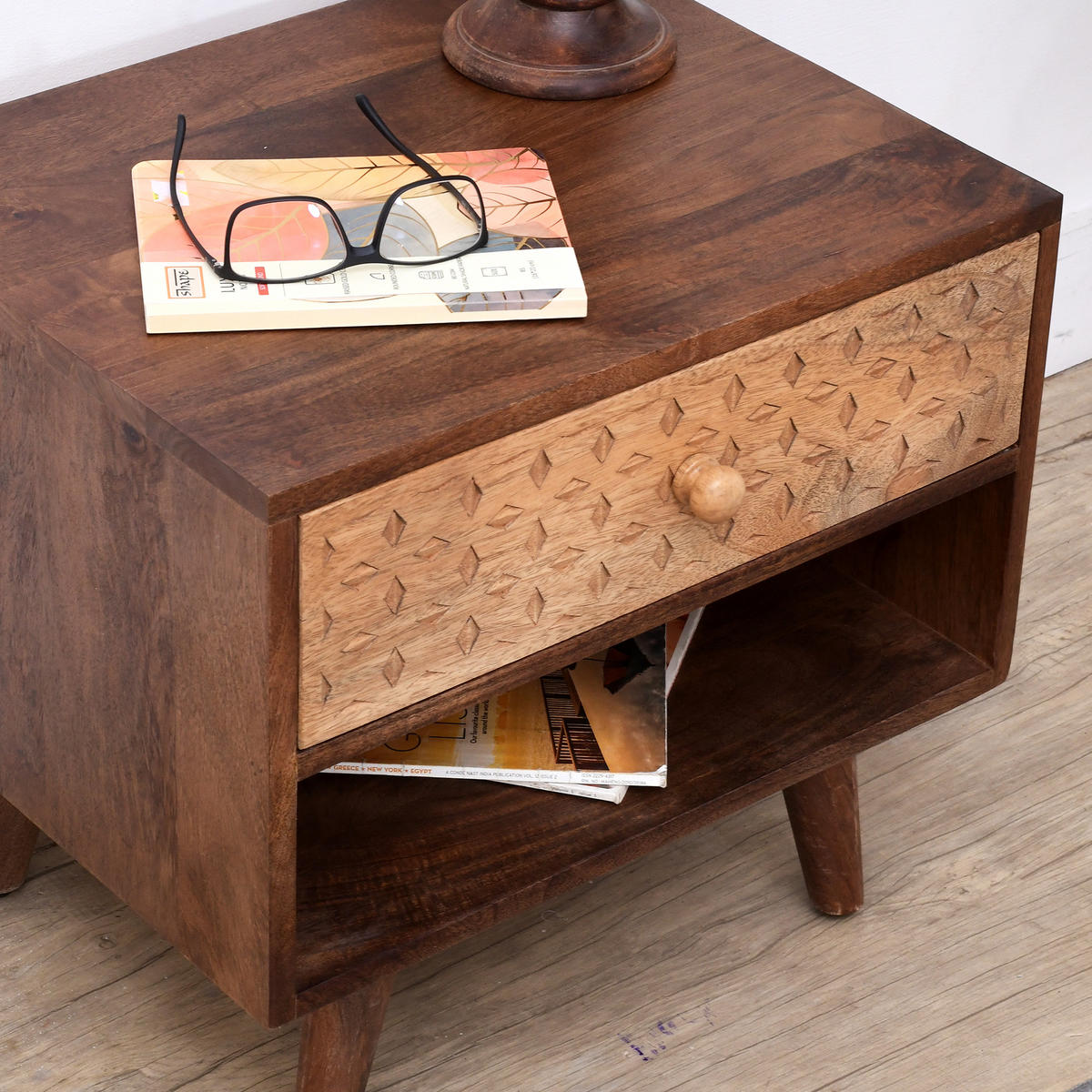 NACHTTISCH Rechteckig Braun 50 x 40 x 45 cm - Braun, Holz (50/45/40cm) - Nordlys