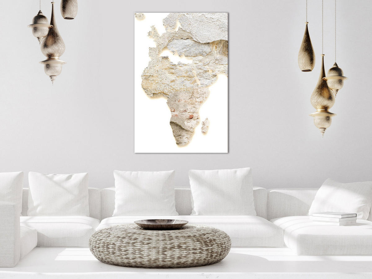 KUNSTDRUCK Weiß 40/60 cm - Weiß/Grau, Textil (40/60cm) - KUNSTLOFT