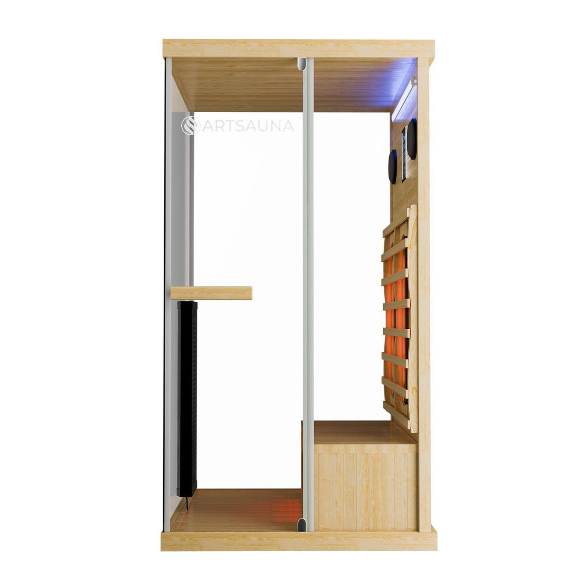 INFRAROTKABINE Göteborg mit Vollspektrumstrahlern - Naturfarben, Holz (90/190/90cm) - Artsauna