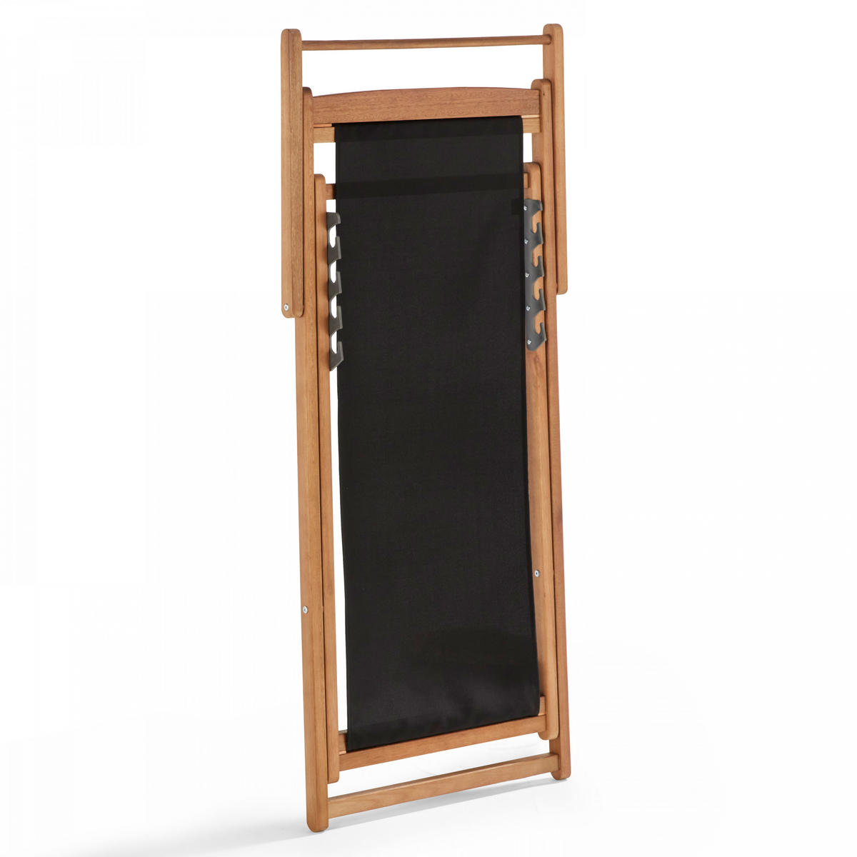 LIEGESTUHL 2-tlg., Schwarz - Schwarz, Holz (62/88/105cm) - Oviala