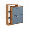 SCHUHKIPPER Orlando Goldkraft Eiche/Blau 80 x 90 cm - Eiche Wotan, Holzwerkstoff (80/90/24.2cm) - Vicco
