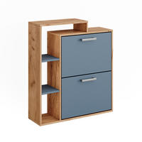 SCHUHKIPPER Orlando Goldkraft Eiche/Blau 80 x 90 cm - Eiche Wotan, Holzwerkstoff (80/90/24.2cm) - Vicco