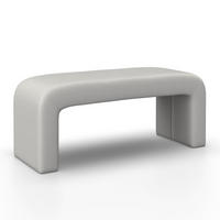 HOCKERBANK Janina Grau Bouclé Gepolstert - Grau, Holz (110/46/41cm)