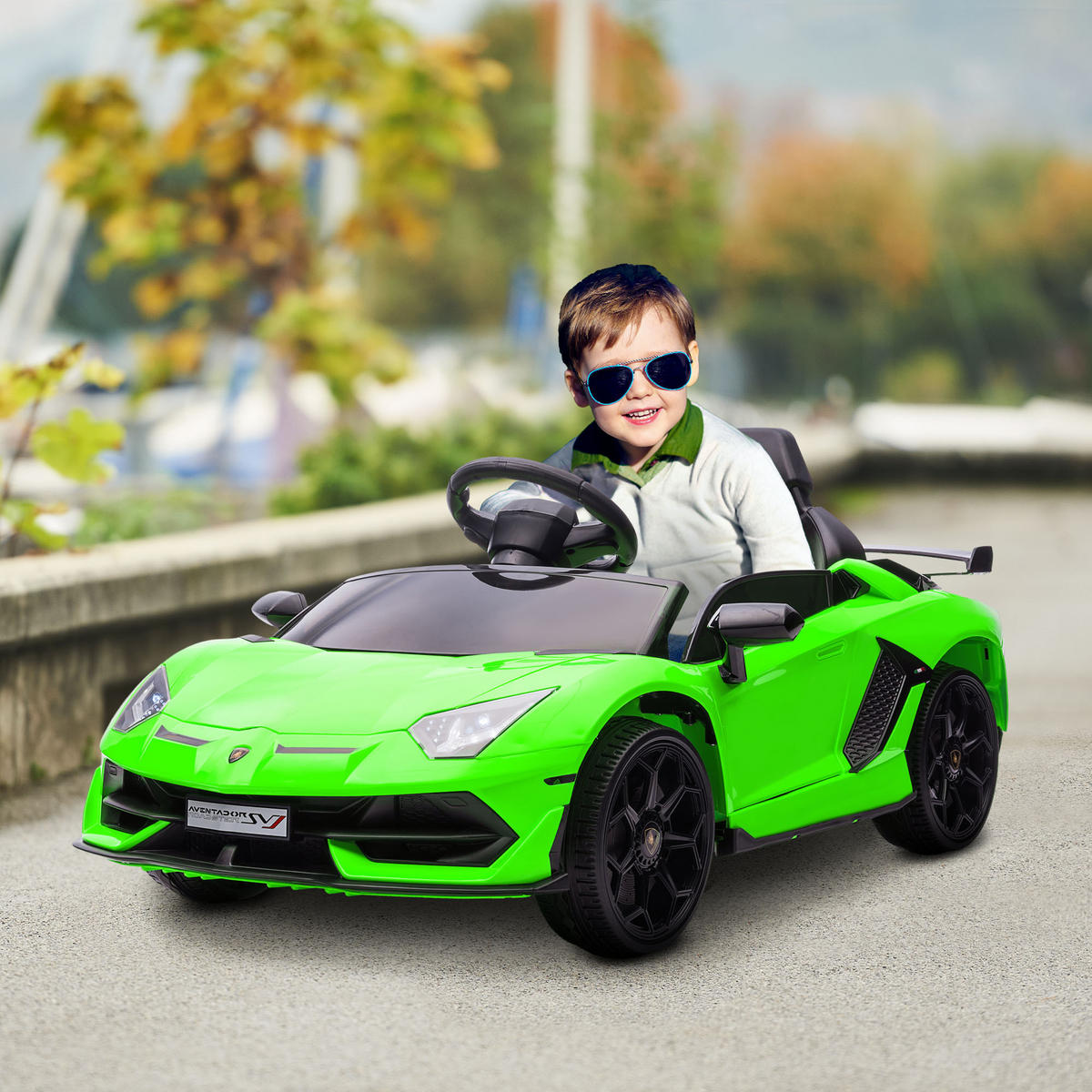 ELEKTRO-KINDERAUTO DE-13108 Flügeltüren Grün - Grün, Kunststoff (107.5/63/42cm) - ComfortXL