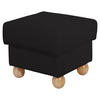 HOCKER Kasha Bezug Kunstleder Buche natur / schwarz - Buchefarben/Schwarz, Kunststoff (54/48/54cm) - 58aufmkessel