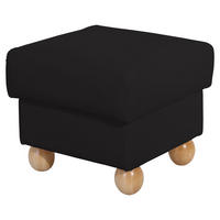 HOCKER Kasha Bezug Kunstleder Buche natur / schwarz - Buchefarben/Schwarz, Kunststoff (54/48/54cm) - 58aufmkessel