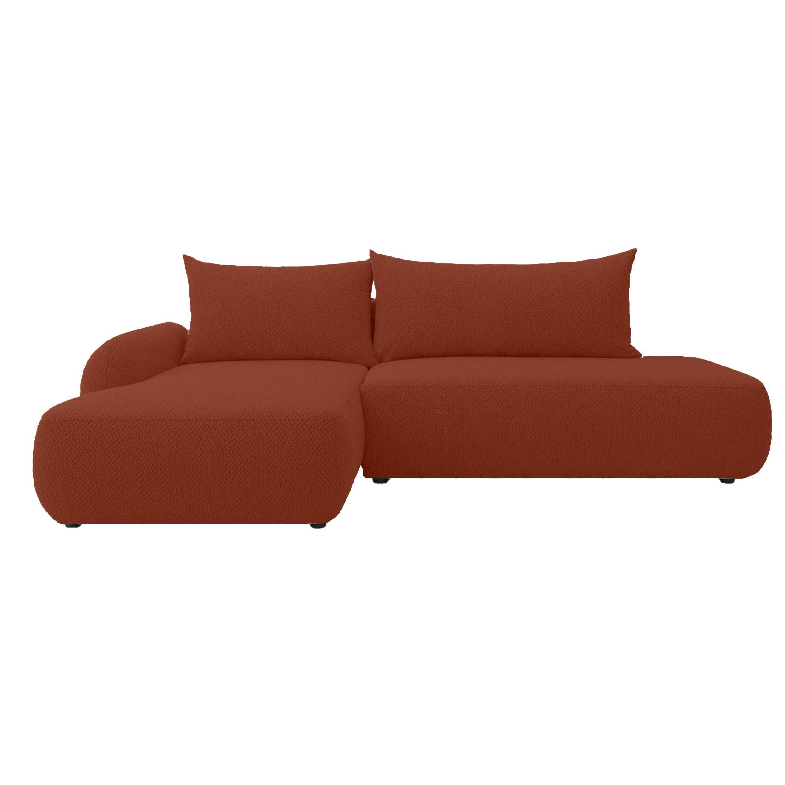 ECKSOFA Munduk I mit Schlaffunktion, Dunkelorange - Dunkelorange, Textil (302/184cm) - Fedve