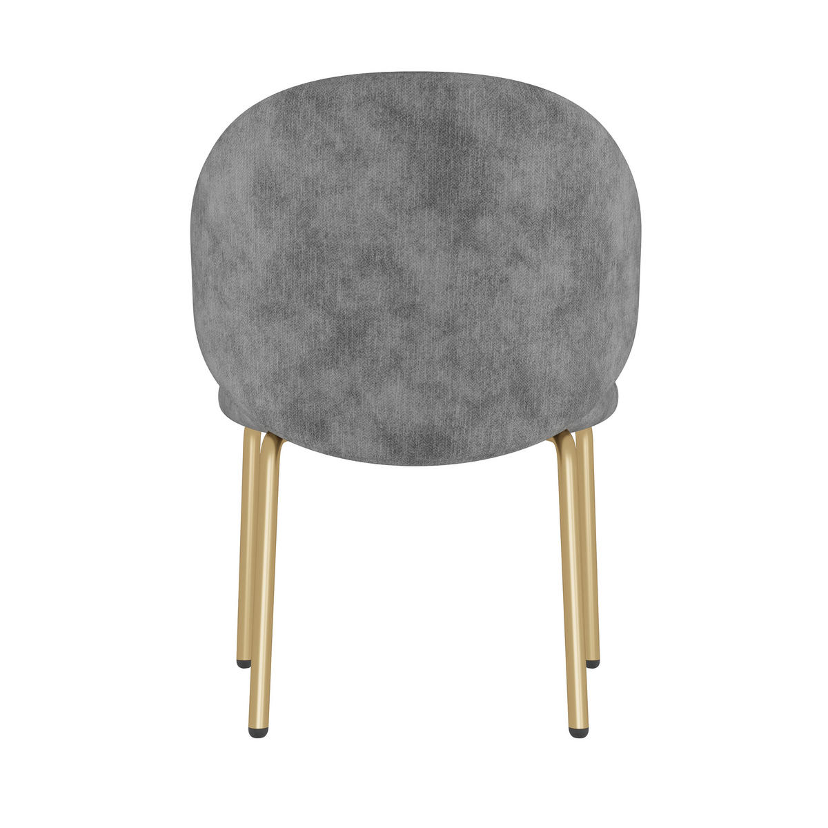 ESSZIMMERSTUHL Chenille mit goldfarbenem Metallgestell 47,5/56/74 cm grau - Grau, Textil (47.5/74/56cm) - Redom