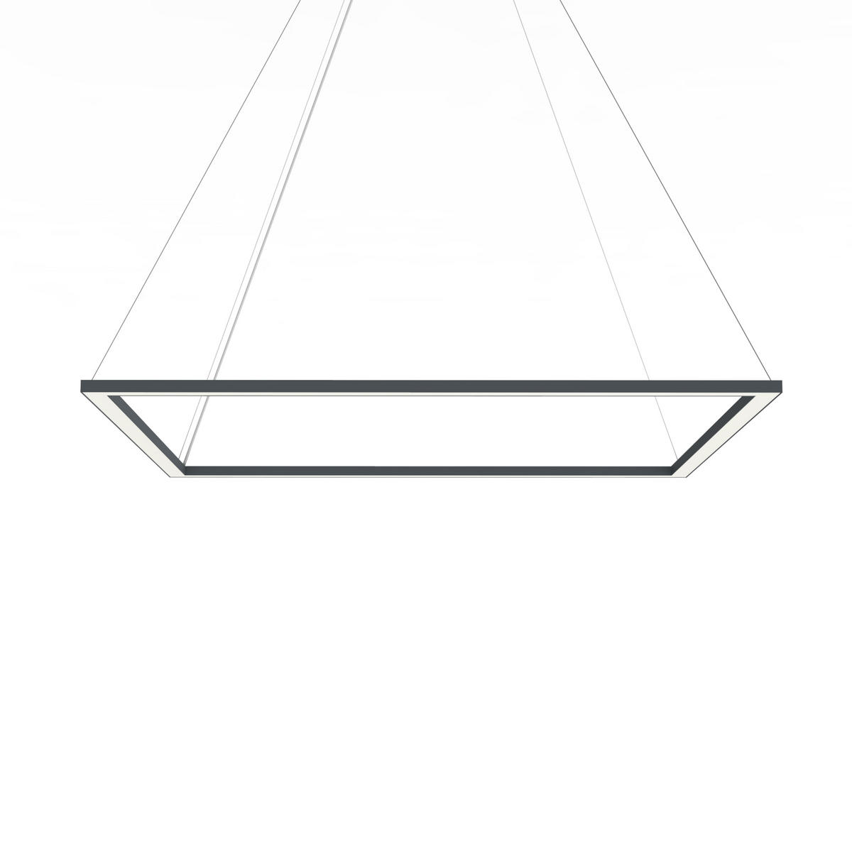 LED-HÄNGELEUCHTE - Anthrazit, Metall (90/90/100cm) - Lumicom