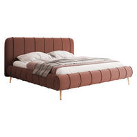 POLSTERBETT Slim XI mit Füße - Goldfarben/Rosa, Holz/Holzwerkstoff (200/200cm) - MIRJAN24