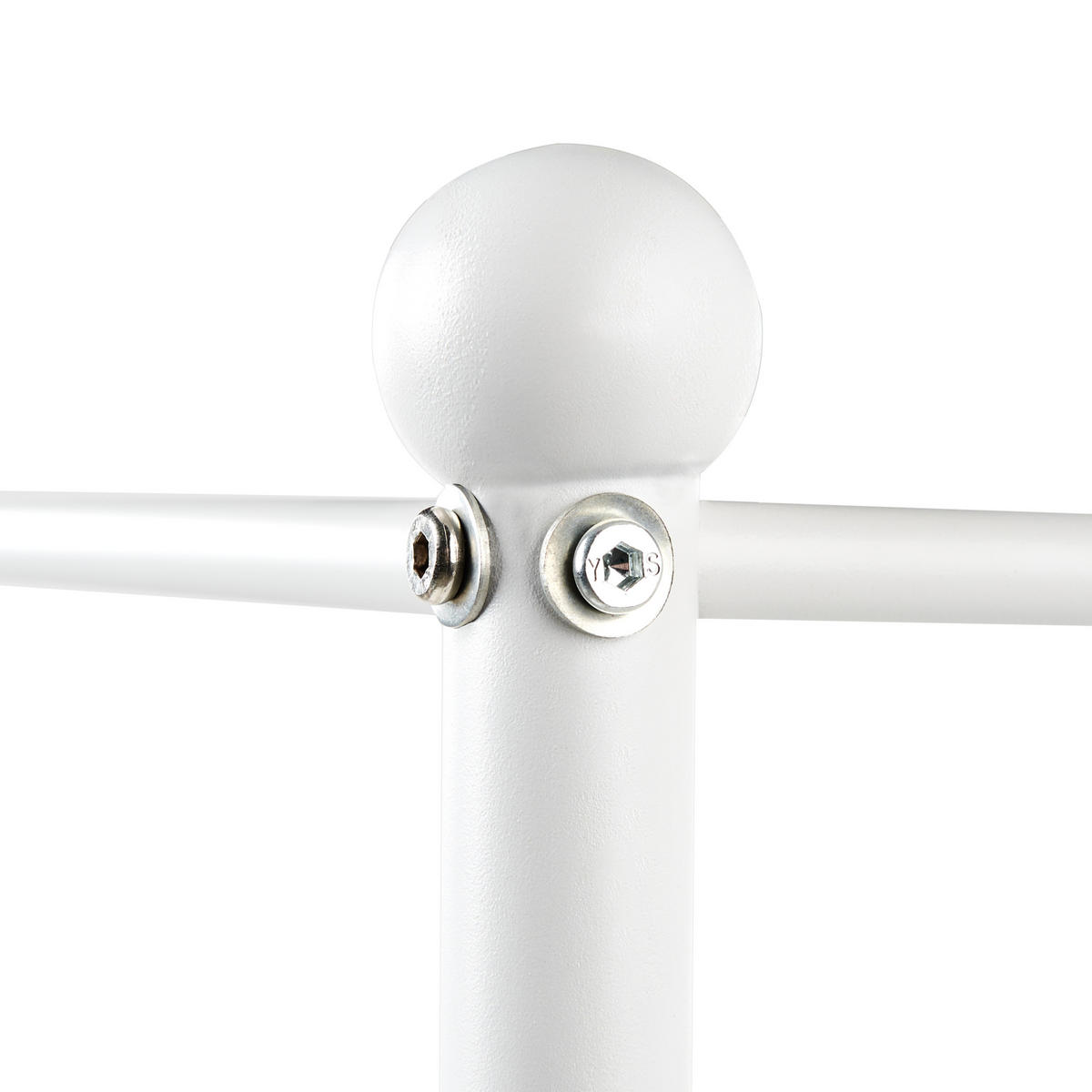 HIMMELBETT 90x200 cm Weiß Sormery - Weiß, Metall (90/200cm) - Beliani