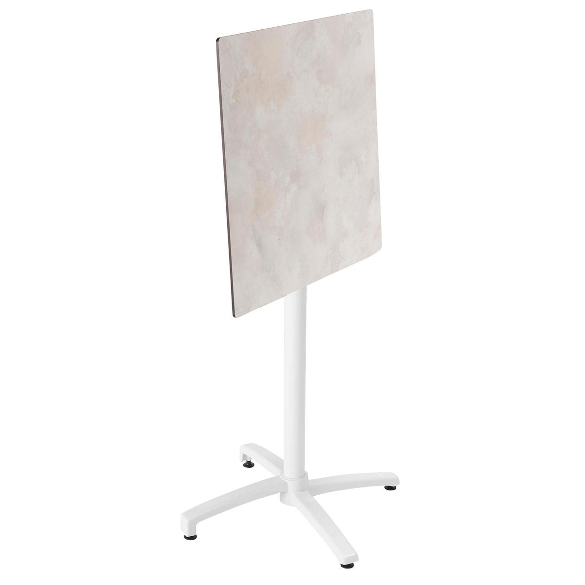 GARTENSET 3-tlg., Taupe - Weiß, Kunststoff - Oviala