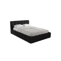 POLSTERBETT mit Bettkasten und Lattenrost 160x228 Schwarz - Schwarz, Kunststoff/Textil (140/200cm) - Makamii