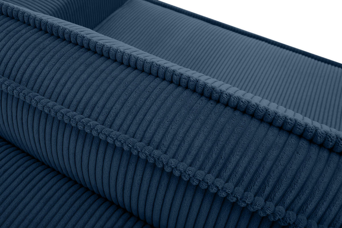 SCHLAFSOFA NAPI in Pet Friendly Cord-Stoff, marineblau - Blau/Schwarz, Textil (228/89/101cm) - KONSIMO®
