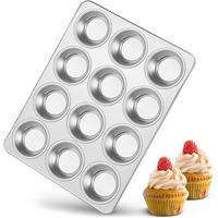 MUFFINBACKFORM Edelstahl für 12 Muffins - Silberfarben, Metall (26.5/3/35cm)