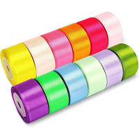 SATINBAND 12 Farben 25 mm 10 m Rolle - Multicolor, Textil (2.5/0.1/1000cm)