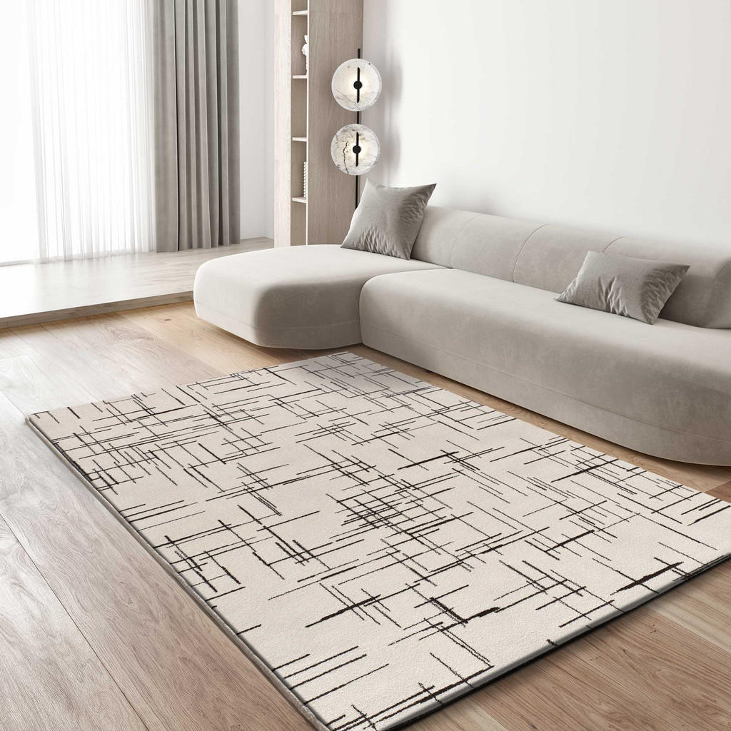 Thumbnail - Atticgo Webteppich, Weiß, Schwarz, Textil, Grafikmuster, Rechteckig, 80x150 cm, Oeko-Tex® Standard 100, in verschiedenen...