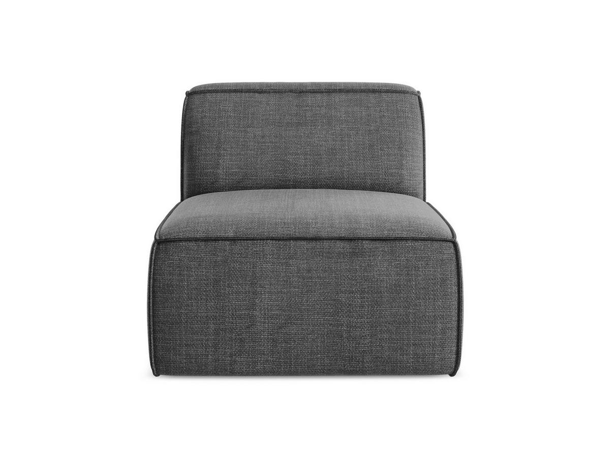 SOFAELEMENT Strukturstoff Grau - Dunkelgrau/Schwarz, Holzwerkstoff/Kunststoff (80/70/102cm) - Makamii