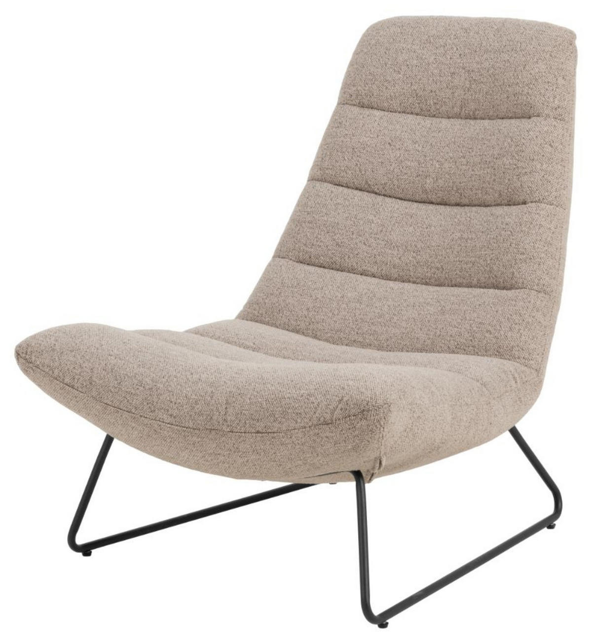 SESSEL Forgents mit Bouclé-Bezug in Beige - Beige/Schwarz, Textil/Metall (82.5/97/93cm) - Selsey