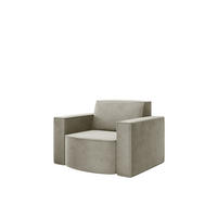 SESSEL Palma Opera Velvet - Perlmutt, Holzwerkstoff/Textil (98/74/89cm) - Fun Möbel