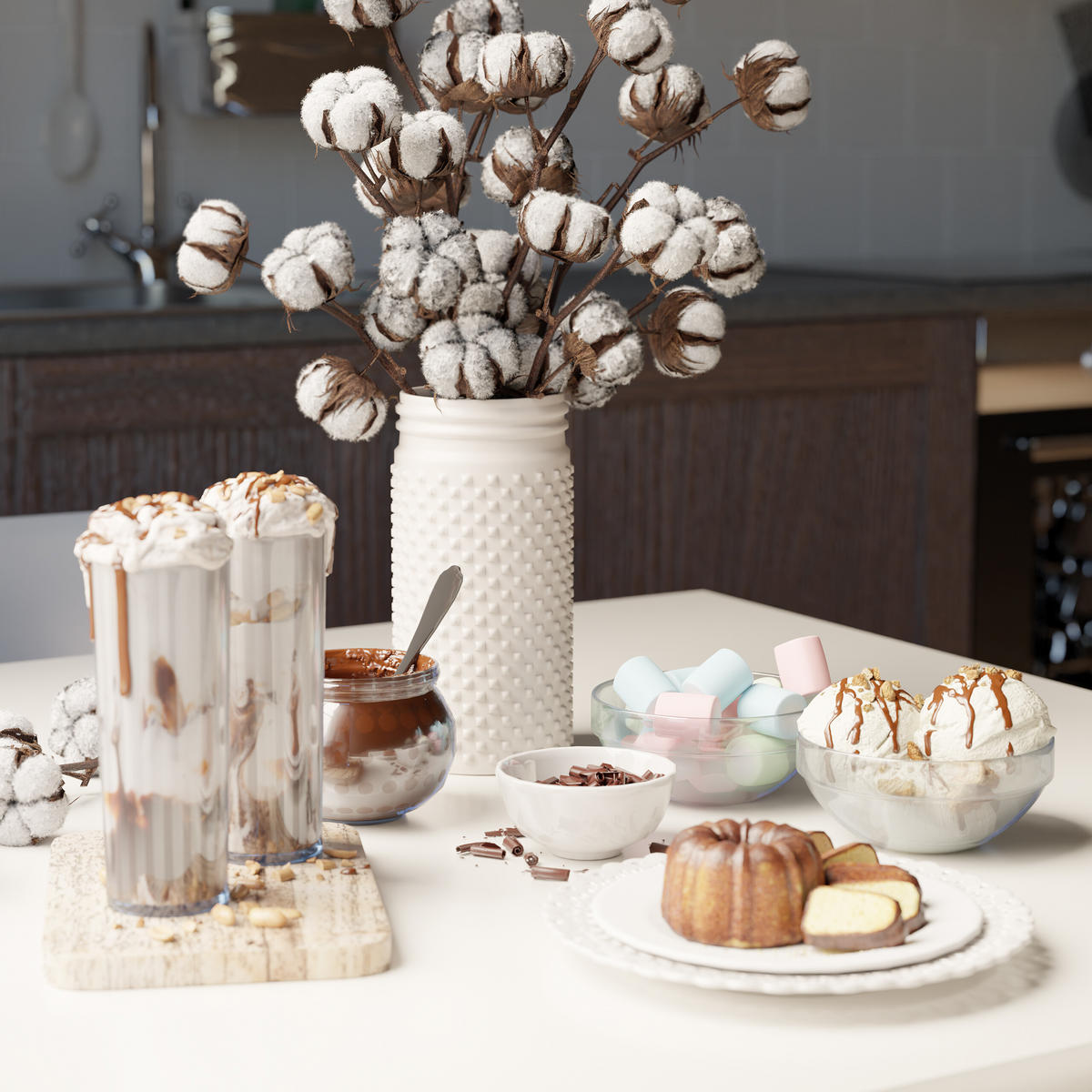 6XDESSERTSCHALEN - Transparent, Glas (12.5cm) - Relaxdays
