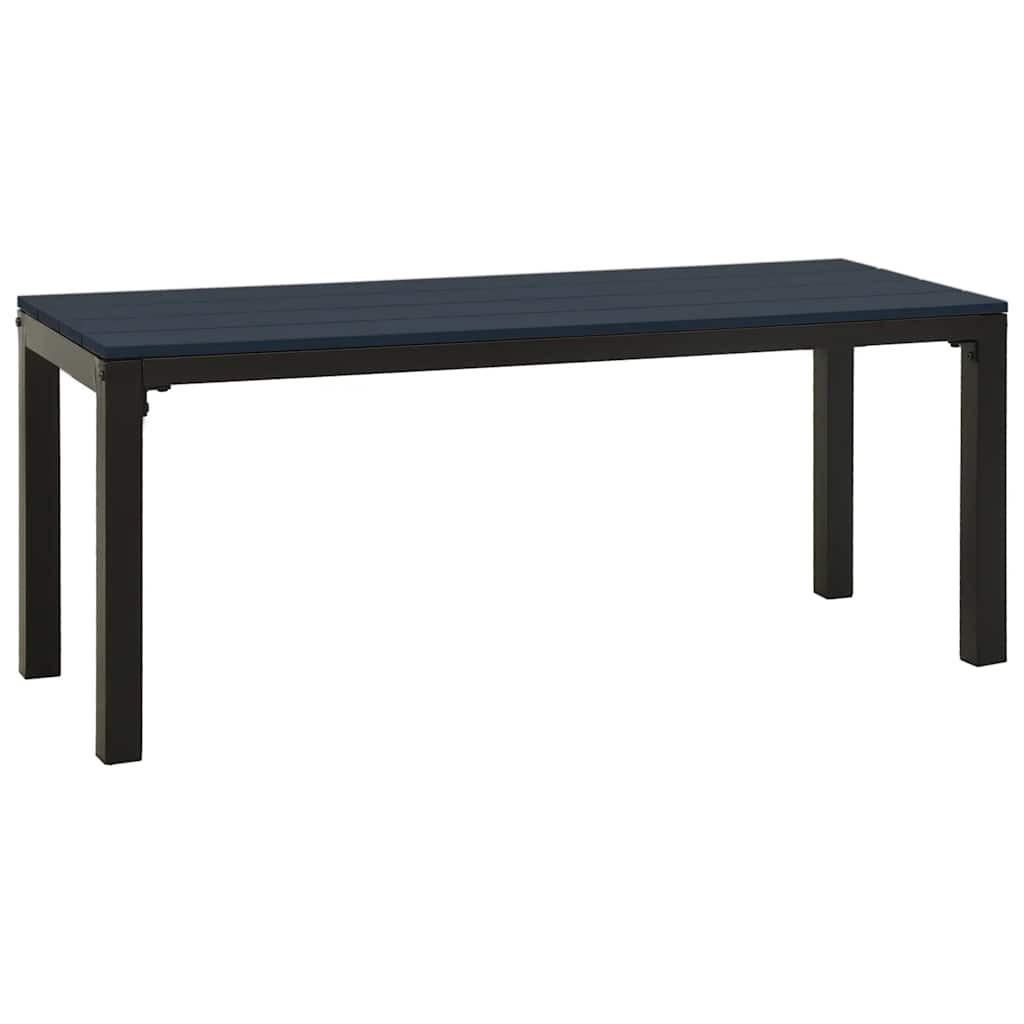 GARTENBANK 110 Cm Stahl Und Wpc Schwarz - Schwarz, Metall (110/45/39cm) - vidaXL