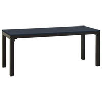 GARTENBANK 110 Cm Stahl Und Wpc Schwarz - Schwarz, Metall (110/45/39cm) - vidaXL