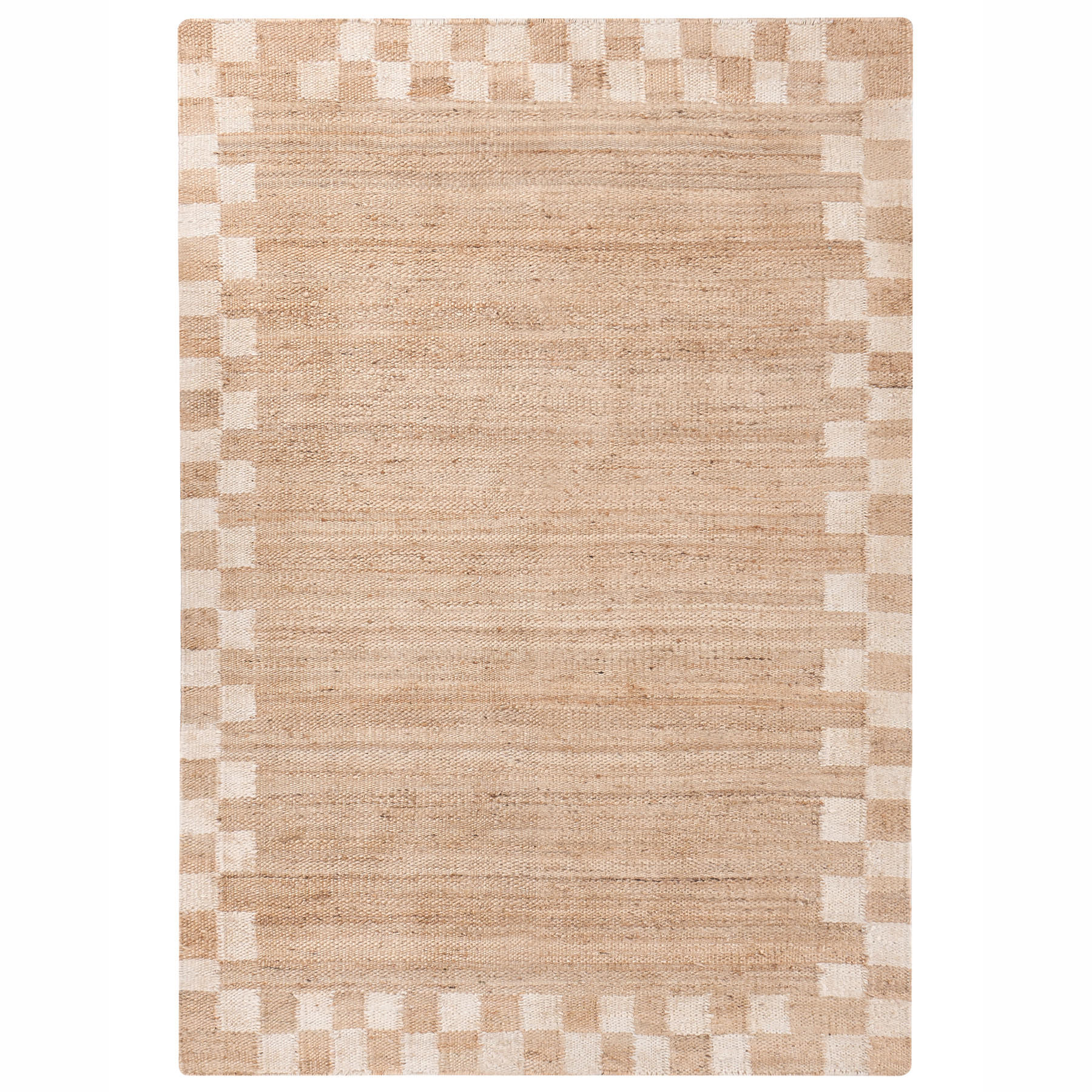 TEPPICH Hellbeige 160/230 cm Jute Beed - Beige, Textil (160/230cm) - Beliani