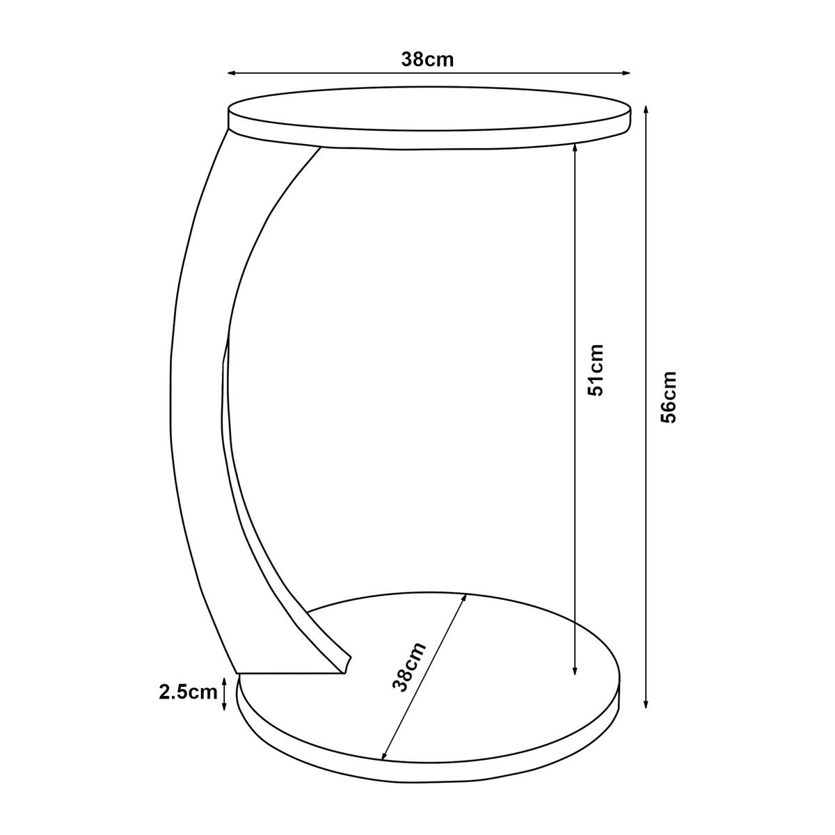 BEISTELLTISCH Holeby - Sandfarben, Holzwerkstoff (38/38/56cm) - [en.casa]