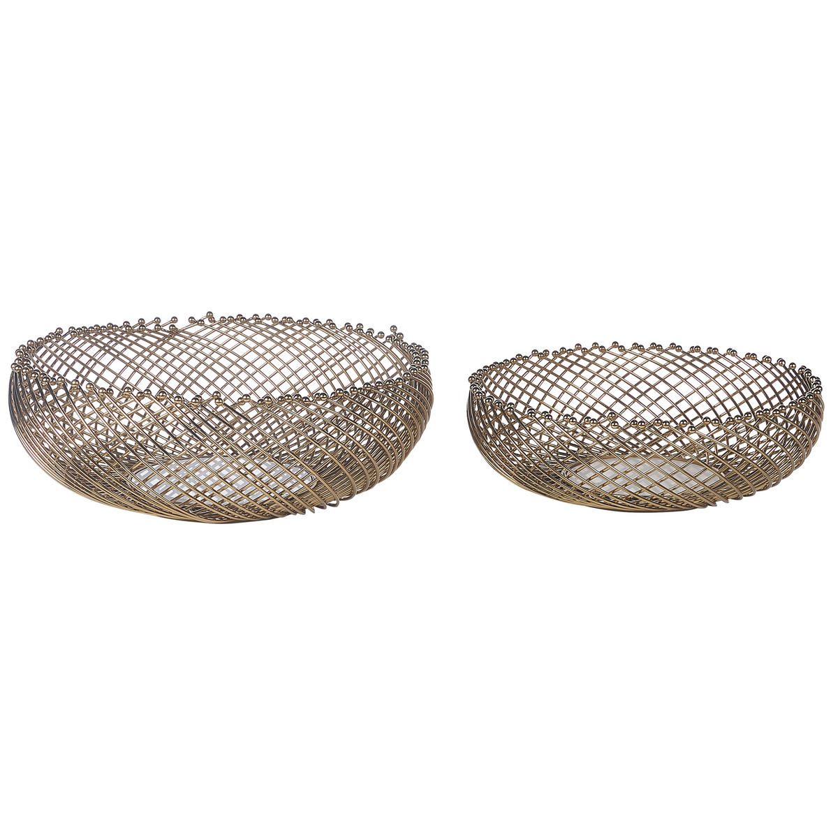 DEKOSCHALE Metall gold Baliung - Goldfarben, Metall (15cm) - Beliani