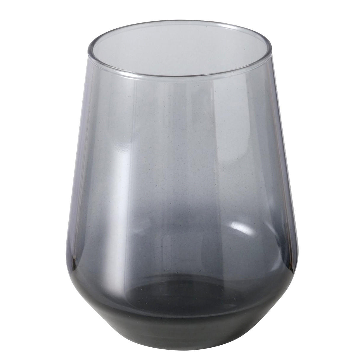 GLAS aus gefärbtem Glas Malinio Grau 9/9/11 cm - Grau, Glas (0.425L) - Boltze Home
